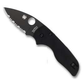 SPYDERCO LIL' NATIVE G-10 BLACK BLACK FOLDING KNIFE