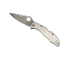 NAVALHA SPYDERCO DELICA 4 TI DAMASCUS
