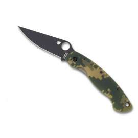 NAVALHA SPYDERCO MILITARY G-10 CAMO BLACK